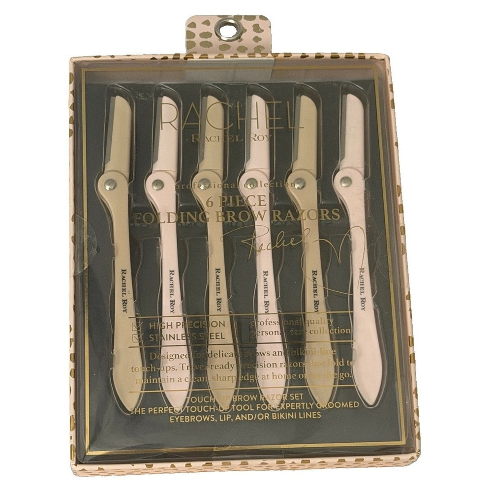 Rachel Roy Professional Collection 6 Piece Folding Brow Razors Set New